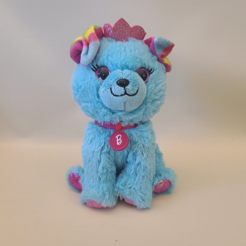 Barbie Loves Pets Blue Princess Puppy Dog Plush Stuffed Animal